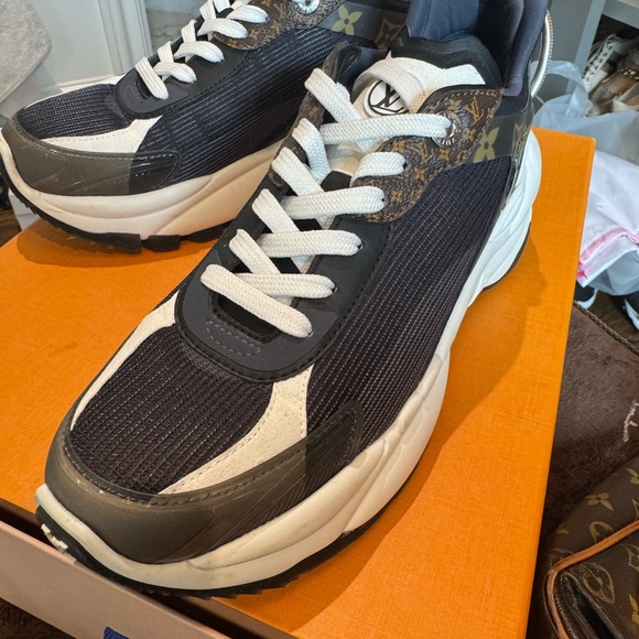 Louis Vuitton Shoes - Louis Vuitton Black, White and Brown Women's Runaway Sneakers